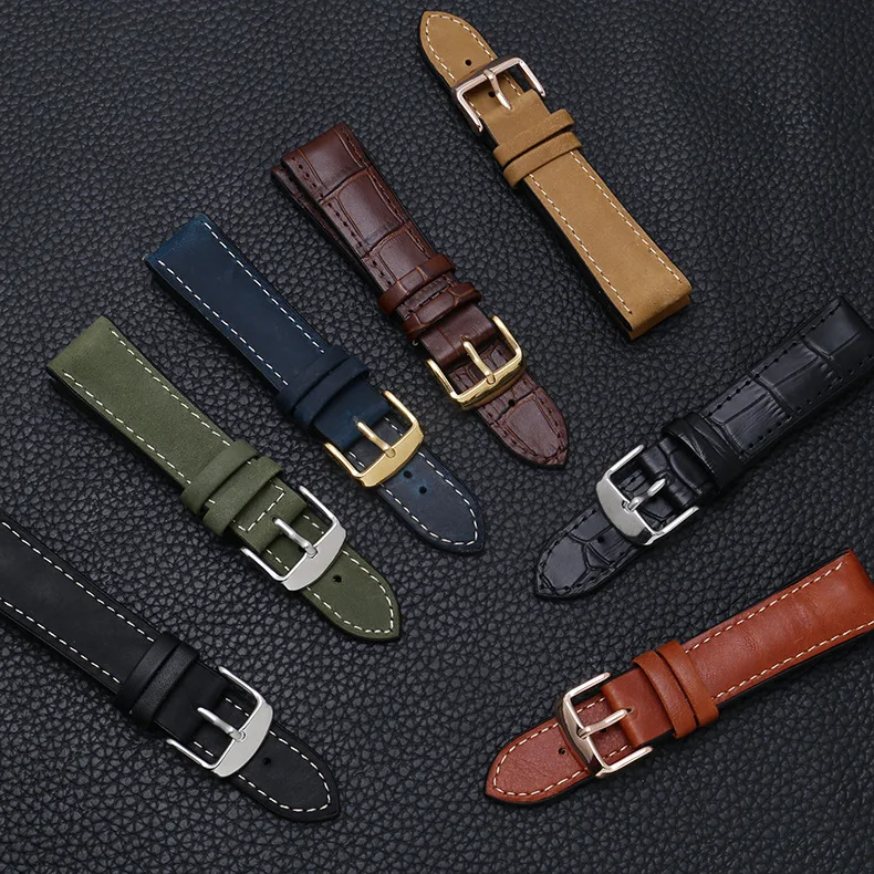 20/22mm Cowhide Surface Silicone Bottom Waterproof Watch Strap Suitable For Fossil Breitling Rolex Watch Accessories
20/22mm Cowhide Surface Silicone Bottom Waterproof Watch Strap Suitable For Fossil Breitling Rolex Watch Accessories