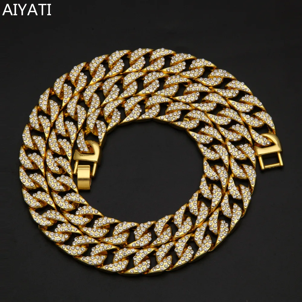 High Quality FullRhinestone Men's Necklace Cuban Chain Hip Hop Jewelry Gift Friends Regalos Cadeau Homme Nодарок Nарню
High Quality FullRhinestone Men's Necklace Cuban Chain Hip Hop Jewelry Gift Friends Regalos Cadeau Homme Nодарок Nарню