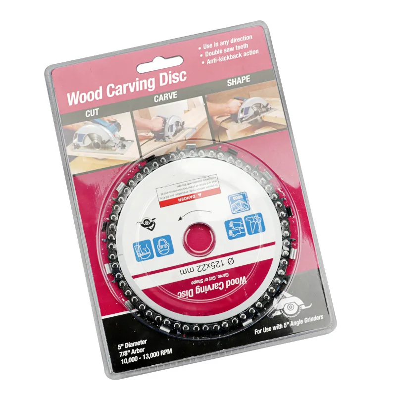 1PC Wood Carving Disc Grinder Disc Chain Wood Carving Disc For Use With 4" Or 4-1/2" Angle Grinders Power Tool Accessoires New
1PC Wood Carving Disc Grinder Disc Chain Wood Carving Disc For Use With 4" Or 4-1/2" Angle Grinders Power Tool Accessoires New