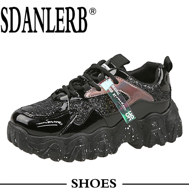 Patent Leather Sneakers Women Low Top Casual Shoes Fashion Glitter Chunky Sneakers Ladies Plus Size 41 42 shoes for women
Patent Leather Sneakers Women Low Top Casual Shoes Fashion Glitter Chunky Sneakers Ladies Plus Size 41 42 shoes for women