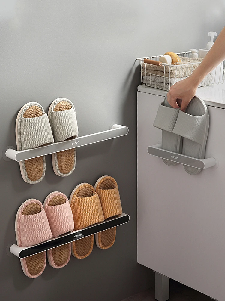 Bathroom Slippers Rack Wall-mounted Plastic Shoe Storage Rack Punch Free Bathroom Rack Double Slippers Rack Kitchen Container
Bathroom Slippers Rack Wall-mounted Plastic Shoe Storage Rack Punch Free Bathroom Rack Double Slippers Rack Kitchen Container