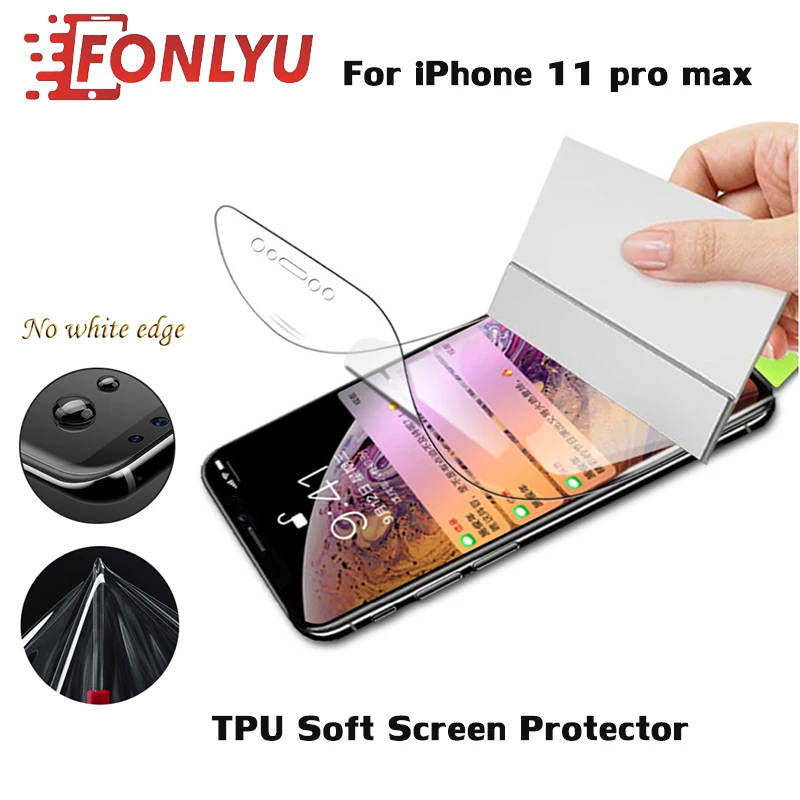 10pcs Soft Silicon Hydrogel Screen Protector For iPhone 11 Pro Max TPU Clear Film Full Cover Screen Protector Film Not Glass
10pcs Soft Silicon Hydrogel Screen Protector For iPhone 11 Pro Max TPU Clear Film Full Cover Screen Protector Film Not Glass