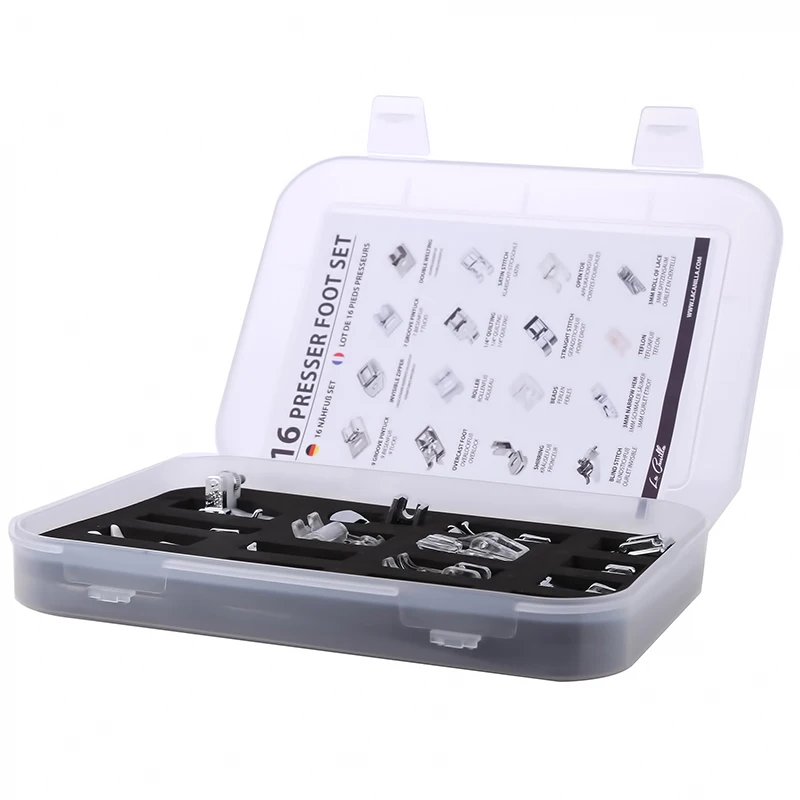 

16PCS Sewing Machine Presser Foot Feet Kit Set With Box Brother Singer Janom Sewing Machines Foot Tools Accessory Sewing Tool
