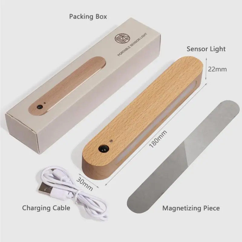 Wooden Portable Sensor Night Light Bedroom Wall Night Lamp Magnetic Key Holder Cabinet Door Hanging Lamps Home Decorative Hooks
Wooden Portable Sensor Night Light Bedroom Wall Night Lamp Magnetic Key Holder Cabinet Door Hanging Lamps Home Decorative Hooks