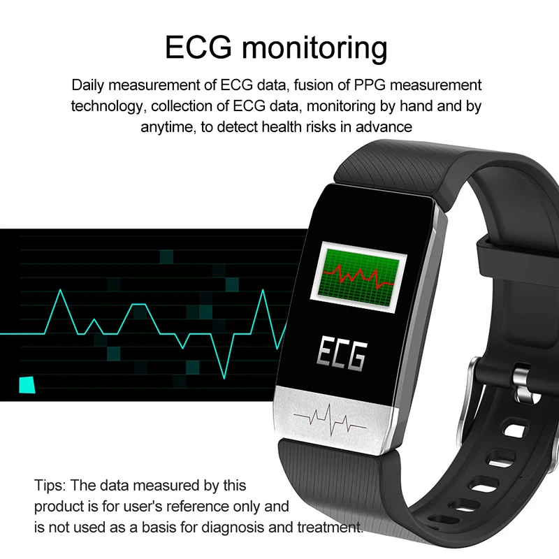 body temperature measurement bracelet thermometer smart band ECG+PPG heart rate blood pressure oxygen sports Fitness tracker T1 
body temperature measurement bracelet thermometer smart band ECG+PPG heart rate blood pressure oxygen sports Fitness tracker T1