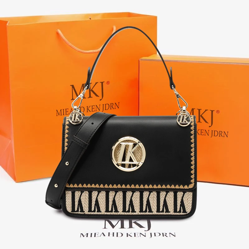 MKJ 2021 женская модная сумка из коровьей кожи кошелек с верхней ручкой деловая