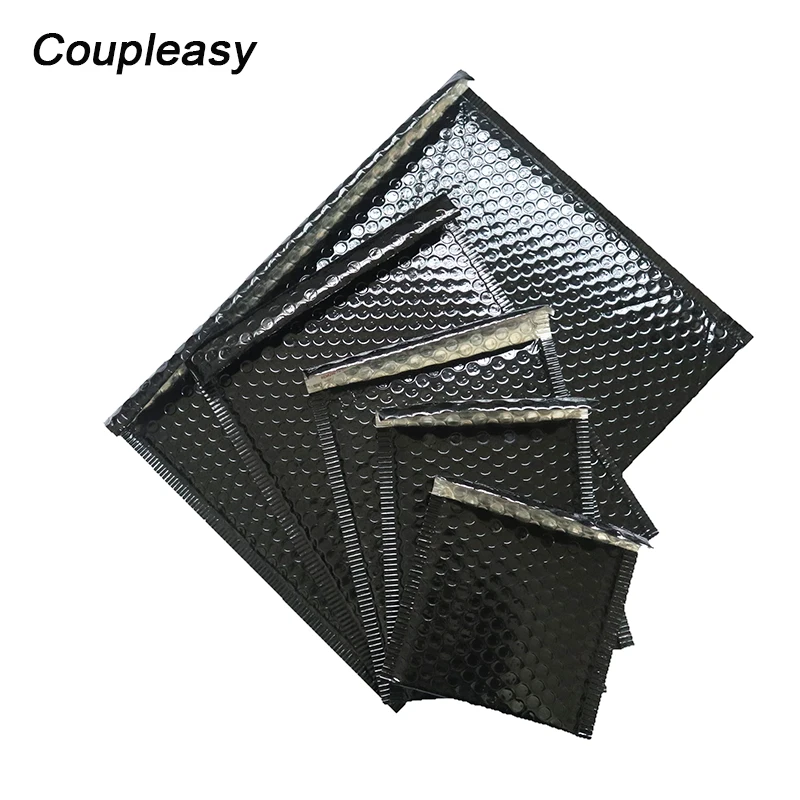 

20Pcs Bright Black Aluminized Film Bubble Bag Waterproof Shipping Bag Mailer Self Seal Mailing Bag High Quality Padded Envelopes