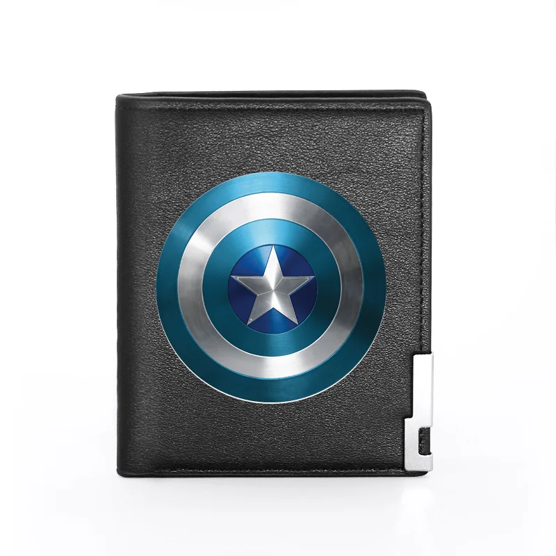 Men Wallet Leather Steve Rogers Shield Cover Billfold Slim Credit Card/ID Holders Inserts Money Bag Male Pocket Short Purses
Men Wallet Leather Steve Rogers Shield Cover Billfold Slim Credit Card/ID Holders Inserts Money Bag Male Pocket Short Purses