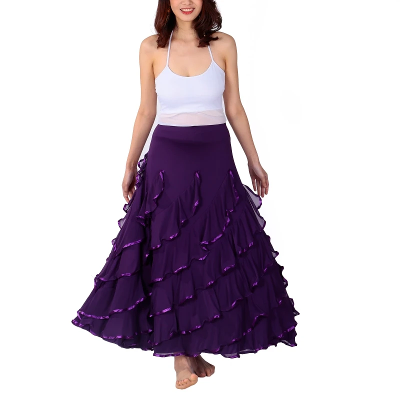 Modern Waltz National Standard Dance Wear Long Skirt Splicing Big Hemlines Danci 
Modern Waltz National Standard Dance Wear Long Skirt Splicing Big Hemlines Danci