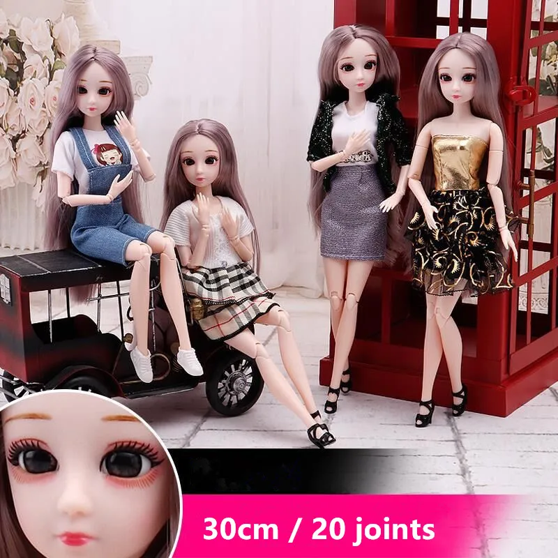 30cm Doll Set BJD 1/6 Princess Doll Dress Up Fashion Casual Clothes Skirt Suit Doll Girls Toy for Children
30cm Doll Set BJD 1/6 Princess Doll Dress Up Fashion Casual Clothes Skirt Suit Doll Girls Toy for Children