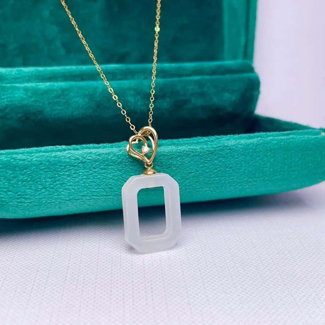 SHILOVEM 18k yellow gold natural white Jasper pendants Gift fine Jewelry plant wedding no necklace new 12*16mm mymz12168812hby
SHILOVEM 18k yellow gold natural white Jasper pendants Gift fine Jewelry plant wedding no necklace new 12*16mm mymz12168812hby