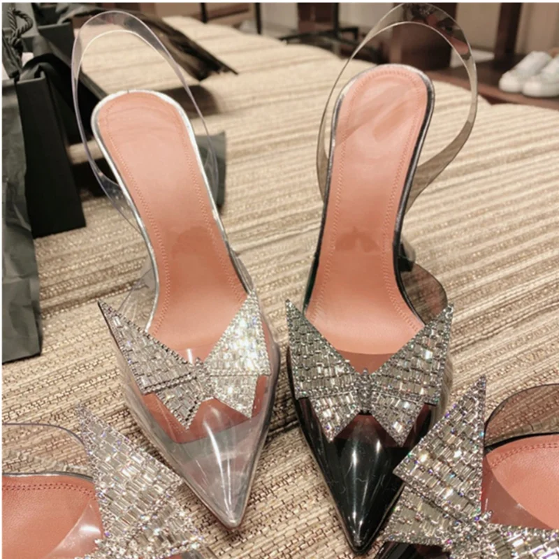 LMZNH New Mature Woman High Heels PVC Rhinestone Butterfly Transparent Pointed Toe Slingbacks Women's Shoes Sexy Nightclub Mules
LMZNH New Mature Woman High Heels PVC Rhinestone Butterfly Transparent Pointed Toe Slingbacks Women's Shoes Sexy Nightclub Mules