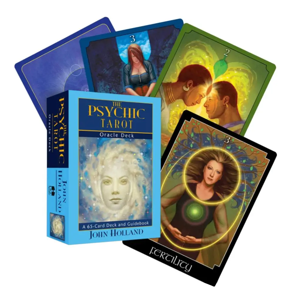 65 листов на английском с золотым напылением серии Psychic Таро Oracle карты палуба