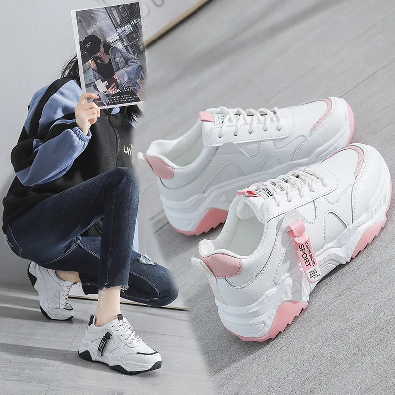 Spring new daddy shoes, women's fashion, all-match sports and leisure women's shoes, thick-soled white shoes
Spring new daddy shoes, women's fashion, all-match sports and leisure women's shoes, thick-soled white shoes
