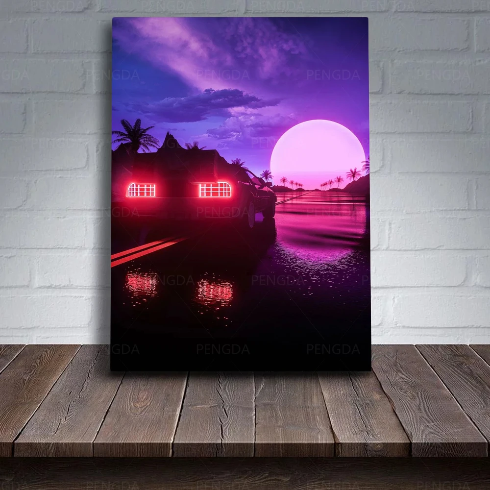Canvas Print Picture Luxury Car Wall Art Neon Light Paintings Home Decor Vaporwave Modular Sunset Poster For Living Room Frame
Canvas Print Picture Luxury Car Wall Art Neon Light Paintings Home Decor Vaporwave Modular Sunset Poster For Living Room Frame