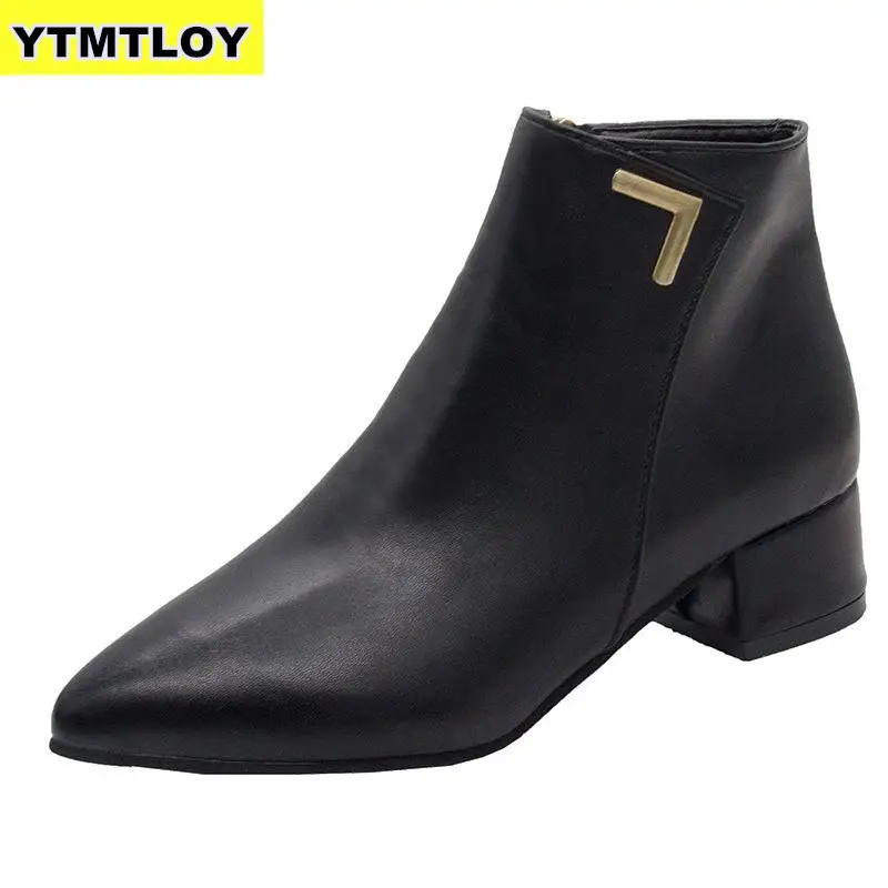 Fashion Women Boots Casual Leather Low High Heels Spring Shoes Woman Pointed Toe Rubber Ankle Boots Black Red Zapatos Mujer
Fashion Women Boots Casual Leather Low High Heels Spring Shoes Woman Pointed Toe Rubber Ankle Boots Black Red Zapatos Mujer