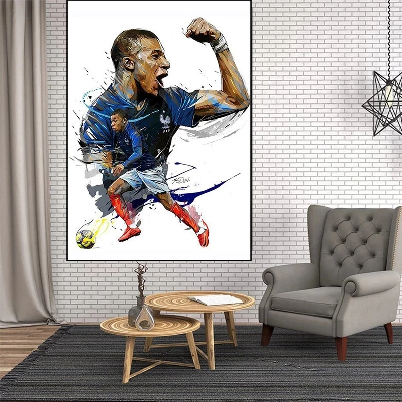 Плакат с изображением известной футбольной звезды вдохновляющий большого