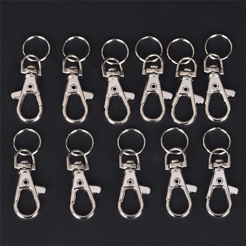 10pcs Classic Metal Swivel Lobster Clasp Clips Split Ring DIY Small Pet Collar Accessories
10pcs Classic Metal Swivel Lobster Clasp Clips Split Ring DIY Small Pet Collar Accessories