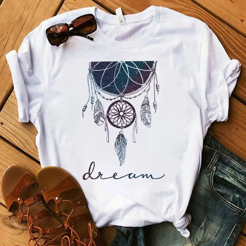 Harajuku T Shirt Dream Catcher Printed Short-sleeved Women Tshirt Streetwear Tops O-Neck Tee Plus Size Summer Female Clothes
Harajuku T Shirt Dream Catcher Printed Short-sleeved Women Tshirt Streetwear Tops O-Neck Tee Plus Size Summer Female Clothes