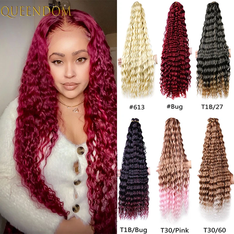 Red Deep Wave Bulk Braid Hair 32''synthetic Ombre Golden Ocean Wave Braiding Hair Extension Natural Curls Crochet Hair for Women
Red Deep Wave Bulk Braid Hair 32''synthetic Ombre Golden Ocean Wave Braiding Hair Extension Natural Curls Crochet Hair for Women