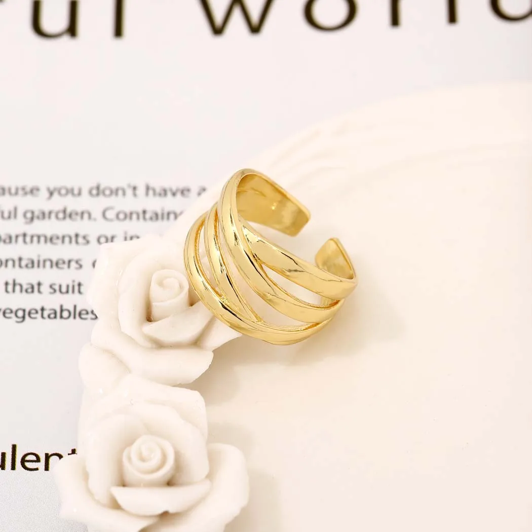 Chereda Irregular Opening Adjustable Unique Ring Gold Plated Simple Rings Women's Daily Work Minimalist Vintage Jewelry Ring
Chereda Irregular Opening Adjustable Unique Ring Gold Plated Simple Rings Women's Daily Work Minimalist Vintage Jewelry Ring