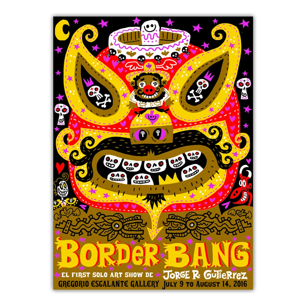 Jorge R. GutierrezBorder BangCanvas Oil Painting Art Aesthetic Picture Poster Wall Hanging Decor Home Living Room Decoration
Jorge R. GutierrezBorder BangCanvas Oil Painting Art Aesthetic Picture Poster Wall Hanging Decor Home Living Room Decoration