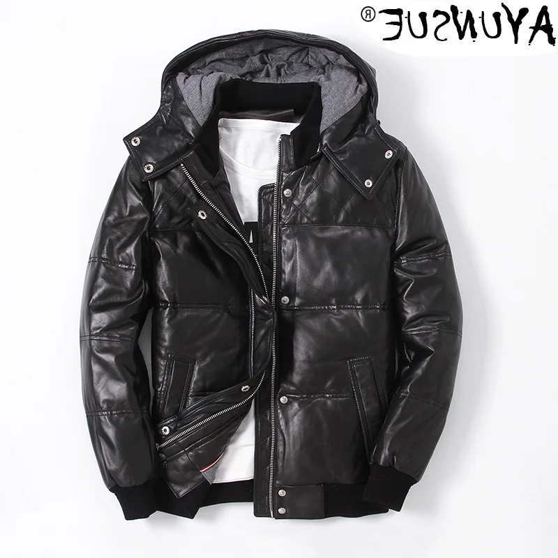 Down jacket, fast - real men's leather jacket, sheepskin jacket, winter jacket, duck down
Down jacket, fast - real men's leather jacket, sheepskin jacket, winter jacket, duck down