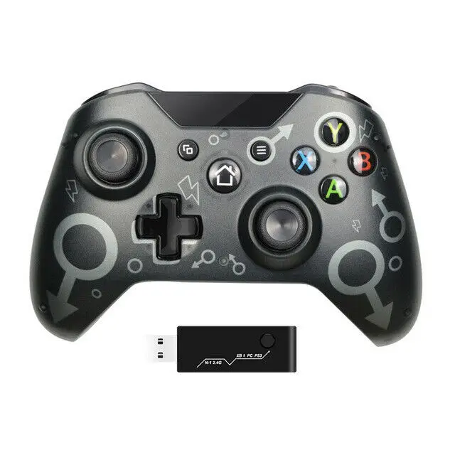 Wireless 2.4G Gamepad with Built-in Dual Vibration Black for Xbox One Windows PC
Wireless 2.4G Gamepad with Built-in Dual Vibration Black for Xbox One Windows PC