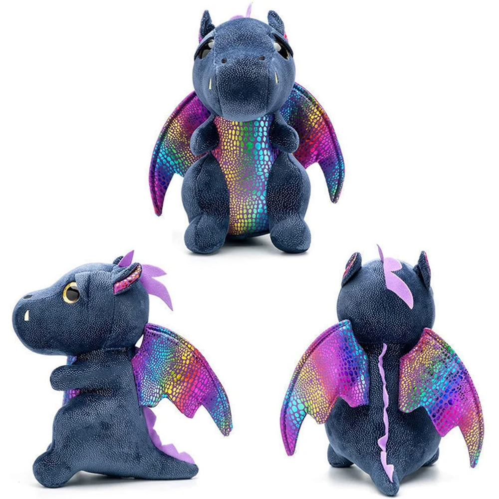 

Super realistic stuffed animals multi-colored sky overlord fire-breathing dragons, boy's favorite birthday gift