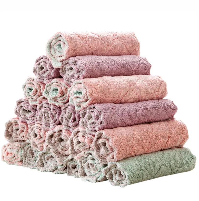 Coral Velvet Dish Towel, Non-stick Oil, Double-layer Printed Dish Cloth, Double-sided Absorbent Thickened Scouring Pad
Coral Velvet Dish Towel, Non-stick Oil, Double-layer Printed Dish Cloth, Double-sided Absorbent Thickened Scouring Pad
