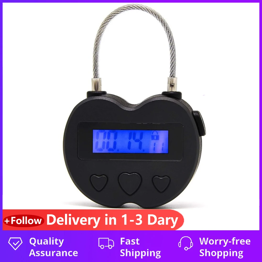 Smart Time Lock LCD Display Time Lock Multifunction Travel Electronic Timer, Waterproof USB Rechargeable Temporary Timer Padlock
Smart Time Lock LCD Display Time Lock Multifunction Travel Electronic Timer, Waterproof USB Rechargeable Temporary Timer Padlock
