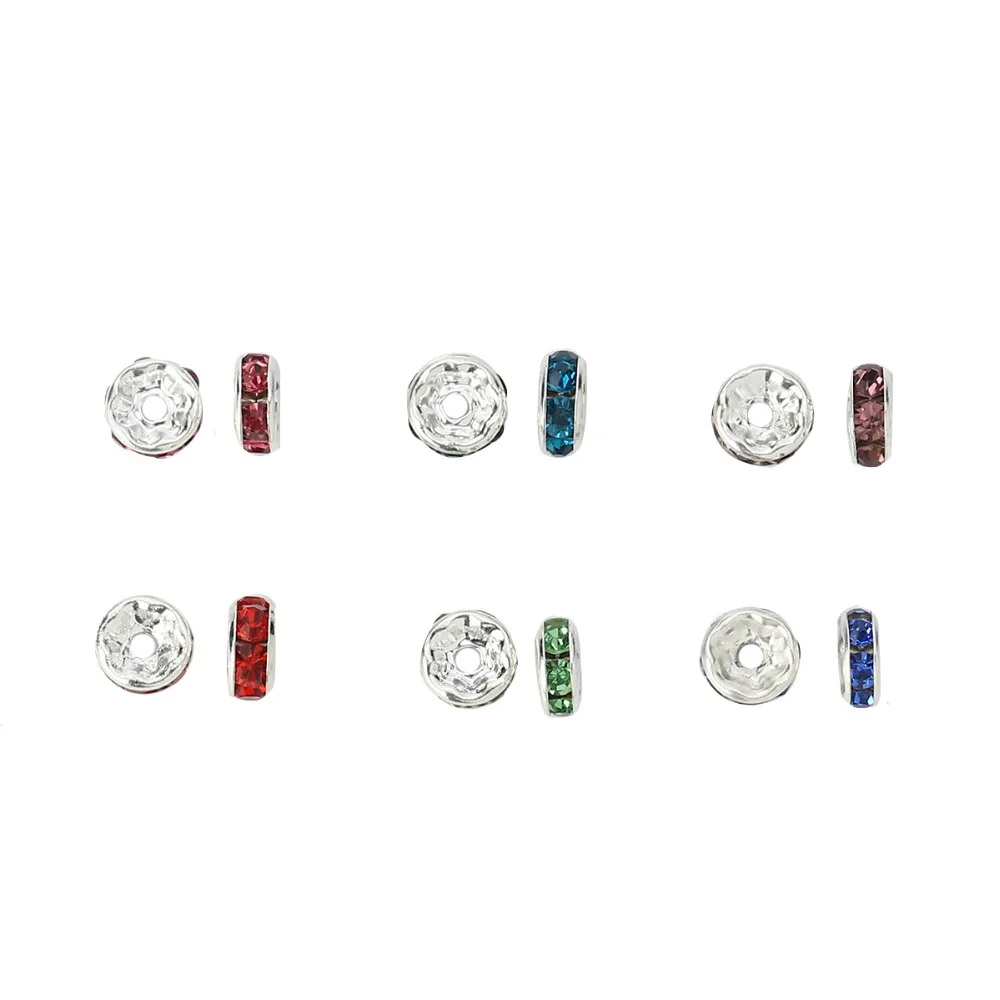 Iron Alloy Spacer Beads Round Silver Color Mixed Rhinestone About 8mm( 3/8") Dia, Hole: Approx 1.6mm, 1 Box (Approx 180 PCs)
Iron Alloy Spacer Beads Round Silver Color Mixed Rhinestone About 8mm( 3/8") Dia, Hole: Approx 1.6mm, 1 Box (Approx 180 PCs)