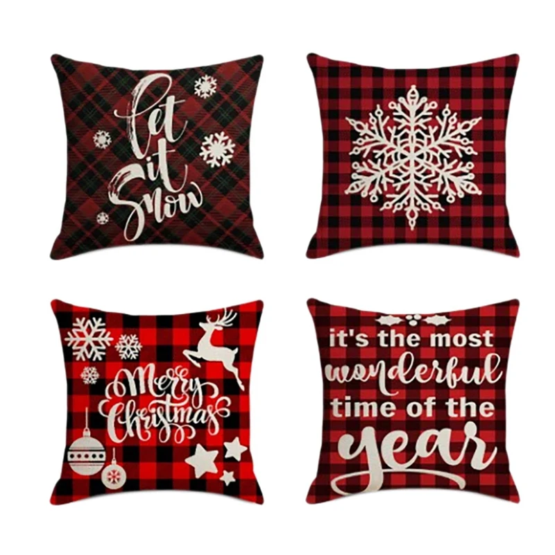 4Pcs Christmas Pillowcase Santa Square Home Decor Linen Pillow Cases Cozy Cushion Covers for Sofa Car Gift 45X45cm I
4Pcs Christmas Pillowcase Santa Square Home Decor Linen Pillow Cases Cozy Cushion Covers for Sofa Car Gift 45X45cm I