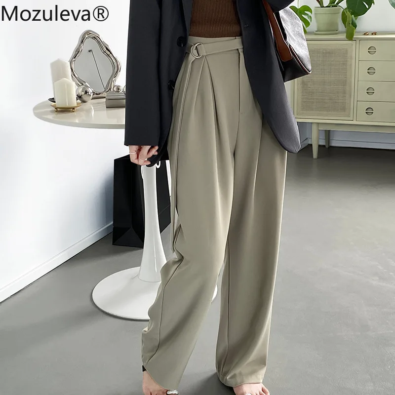 Mozuleva Elegant Loose Suit Pants for Women 2021 Spring Autumn Elastic Waist Female Wide Leg Pants Office Ladies Solid Pantalon
Mozuleva Elegant Loose Suit Pants for Women 2021 Spring Autumn Elastic Waist Female Wide Leg Pants Office Ladies Solid Pantalon