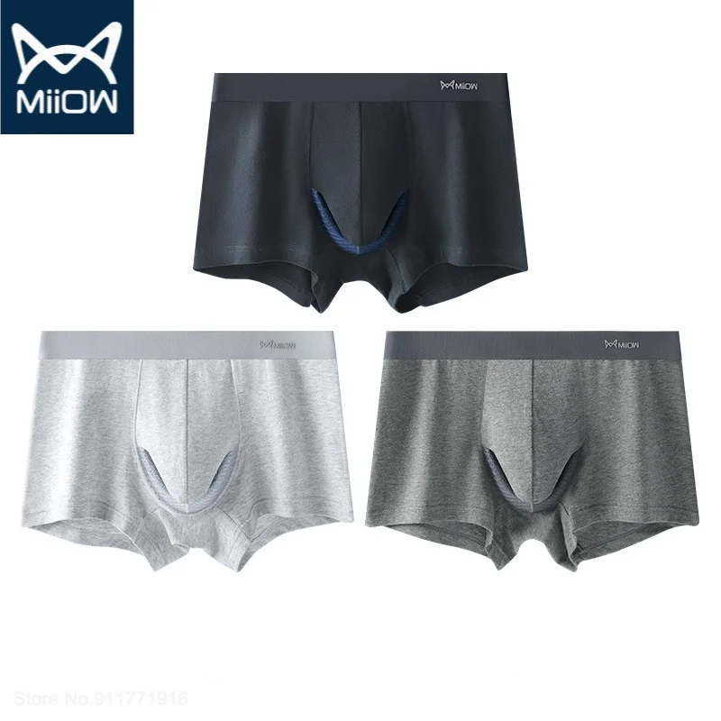 MiiOW 3pcs/lot Cotton Underwear Antibacterial Summer Thin Breathable Men's Boxer Sexy Shorts Pants Gun Shot Separation Panties
MiiOW 3pcs/lot Cotton Underwear Antibacterial Summer Thin Breathable Men's Boxer Sexy Shorts Pants Gun Shot Separation Panties