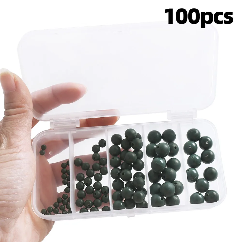 100PCS Soft Rubber Beads Carp Coarse Fishing Beads Tackle Float Rig With BoxTerminal Tackle Float Loat Rig Making Accessories
100PCS Soft Rubber Beads Carp Coarse Fishing Beads Tackle Float Rig With BoxTerminal Tackle Float Loat Rig Making Accessories