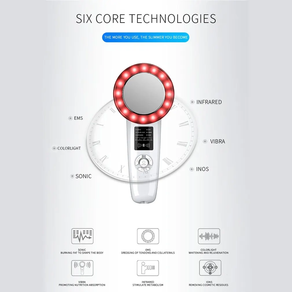 6 In 1 Ultrasound Cavitation Body Slimming Massager Anti-cellulite Infrared Galvanic Fat Burner Ems Therapy Machine
6 In 1 Ultrasound Cavitation Body Slimming Massager Anti-cellulite Infrared Galvanic Fat Burner Ems Therapy Machine