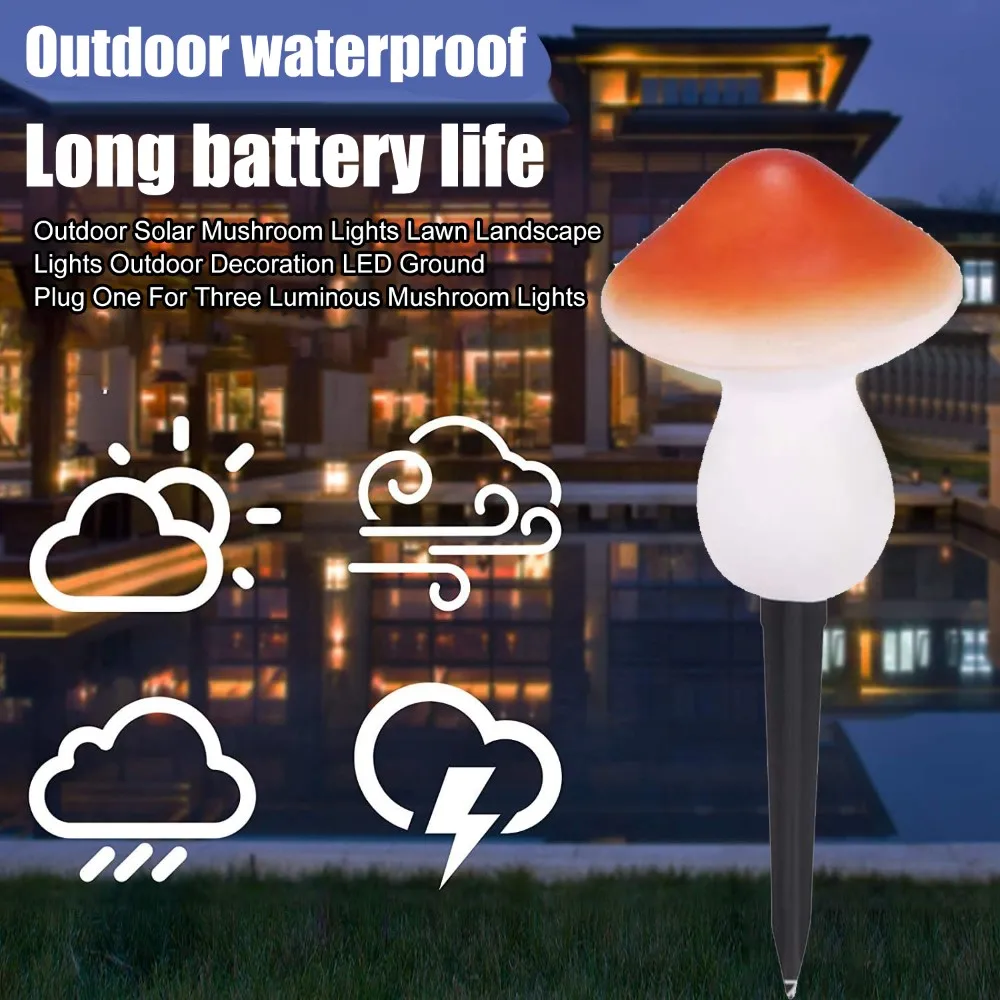 Stake Light Set Waterproof LED Lawn Lamp Mushroom String Lights Courtyard Garden Decoration Lantern for Pathway Patio
Stake Light Set Waterproof LED Lawn Lamp Mushroom String Lights Courtyard Garden Decoration Lantern for Pathway Patio