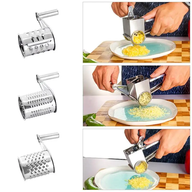 justdolife Multifunction 3 In 1 Cheese Grater Set Stainless Steel Multi-Use Rotary Cheese Shredder Food Grater Kitchen Tools
justdolife Multifunction 3 In 1 Cheese Grater Set Stainless Steel Multi-Use Rotary Cheese Shredder Food Grater Kitchen Tools