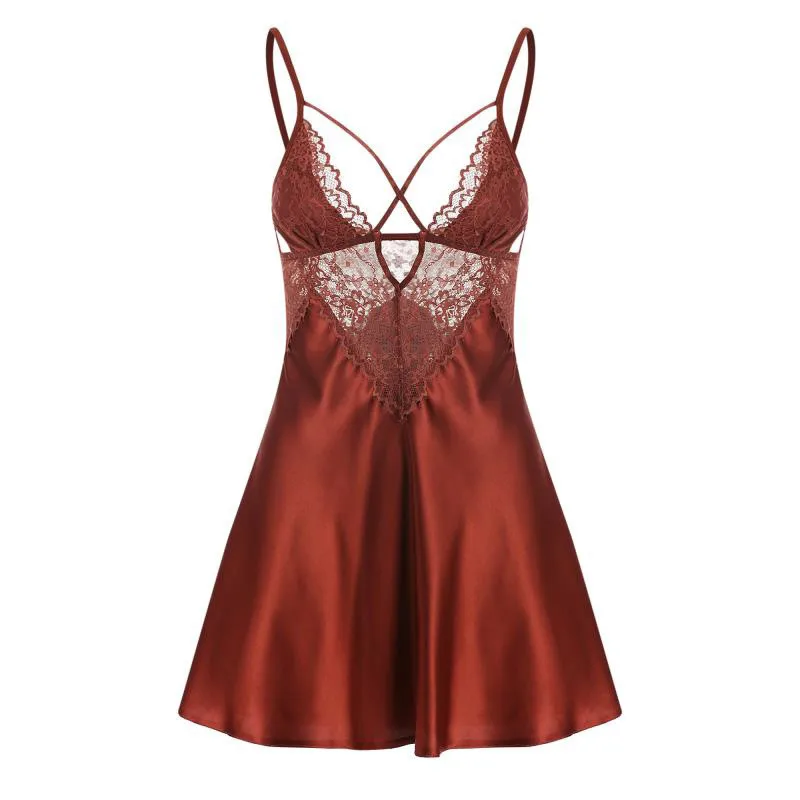 Soft Ice Silk Nightdress Luxury Women Sleepwear Perspective Deep V Suspenders Nightgowns Sexy Lingerie Sleeping Dress
Soft Ice Silk Nightdress Luxury Women Sleepwear Perspective Deep V Suspenders Nightgowns Sexy Lingerie Sleeping Dress