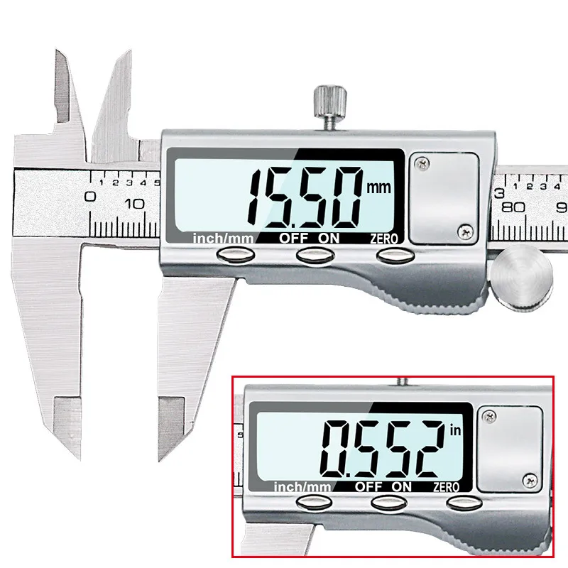 1pc 0-150mm Stainless Steel LCD Digital Vernier Calipers High-Precision Electronic Ruler Gauge Metal Micrometer Measuring Tool
1pc 0-150mm Stainless Steel LCD Digital Vernier Calipers High-Precision Electronic Ruler Gauge Metal Micrometer Measuring Tool