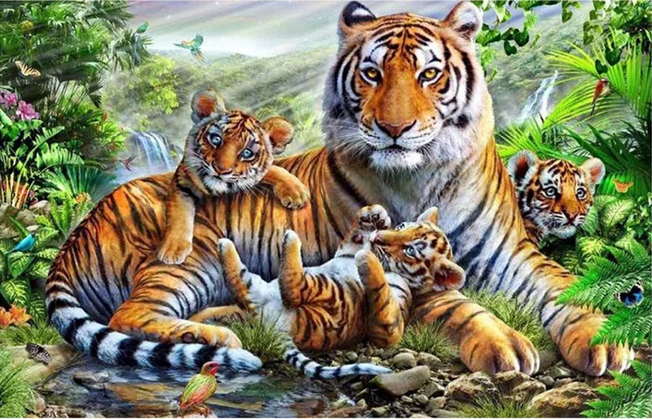 Square Diamond Painting Cartoon Tiger Animal Cross Stitch Diamond Embroidery Landscape Mosaic European Home Decor Children Gifts
Square Diamond Painting Cartoon Tiger Animal Cross Stitch Diamond Embroidery Landscape Mosaic European Home Decor Children Gifts