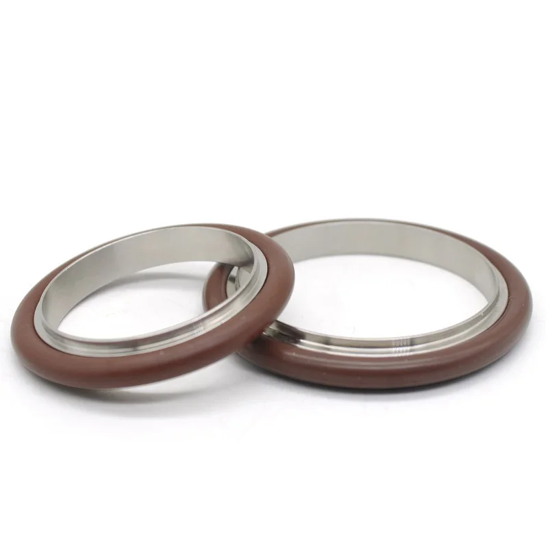 Aluminum alloy three-clamp vacuum hinge wing nut clamp three-clamp connection with SS304 centering bracket and FPM O-ring