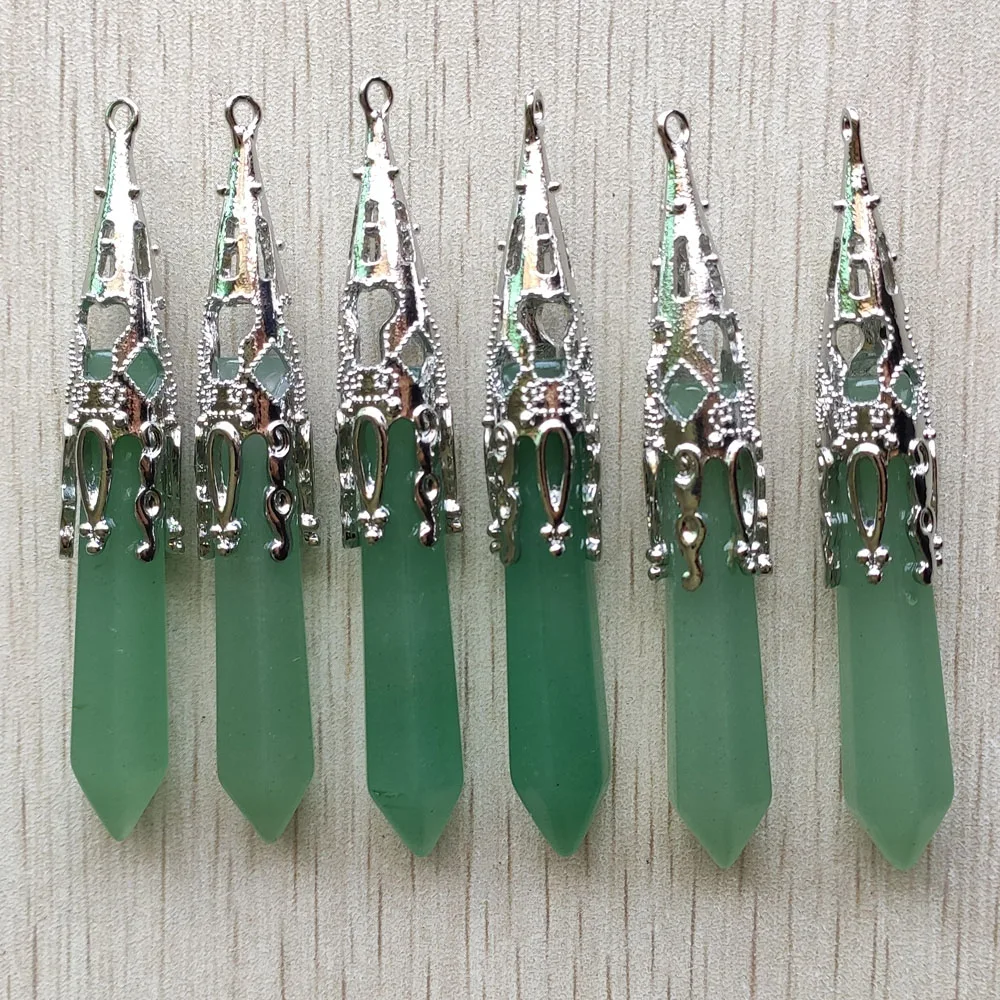 New Fashion Natural green aventurine for Divination Wicca Birthstone pillar pendants jewelry 6pcs/Lot wholesale free shipping
New Fashion Natural green aventurine for Divination Wicca Birthstone pillar pendants jewelry 6pcs/Lot wholesale free shipping