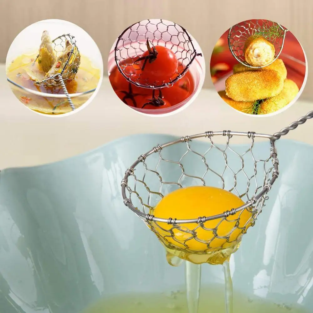 Oil Filter Hot Fondue Sieve Colander Light Convenient Spoon Egg Separator Cookware Colanders Strainers Kitchen Accessories
Oil Filter Hot Fondue Sieve Colander Light Convenient Spoon Egg Separator Cookware Colanders Strainers Kitchen Accessories