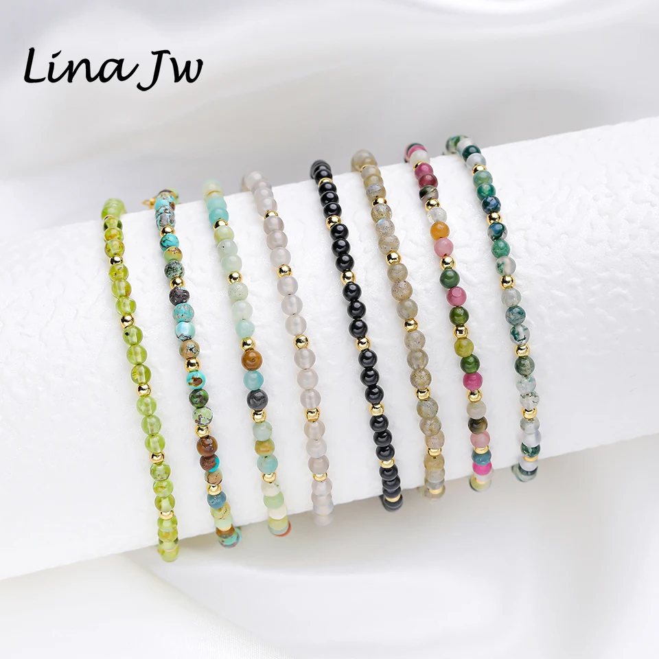 3MM Naturnal Stone Beads Bracelets on Hand Luxury Jewelry Sets Wholesale Bangle Party Gift Tourmaline Handwork
3MM Naturnal Stone Beads Bracelets on Hand Luxury Jewelry Sets Wholesale Bangle Party Gift Tourmaline Handwork