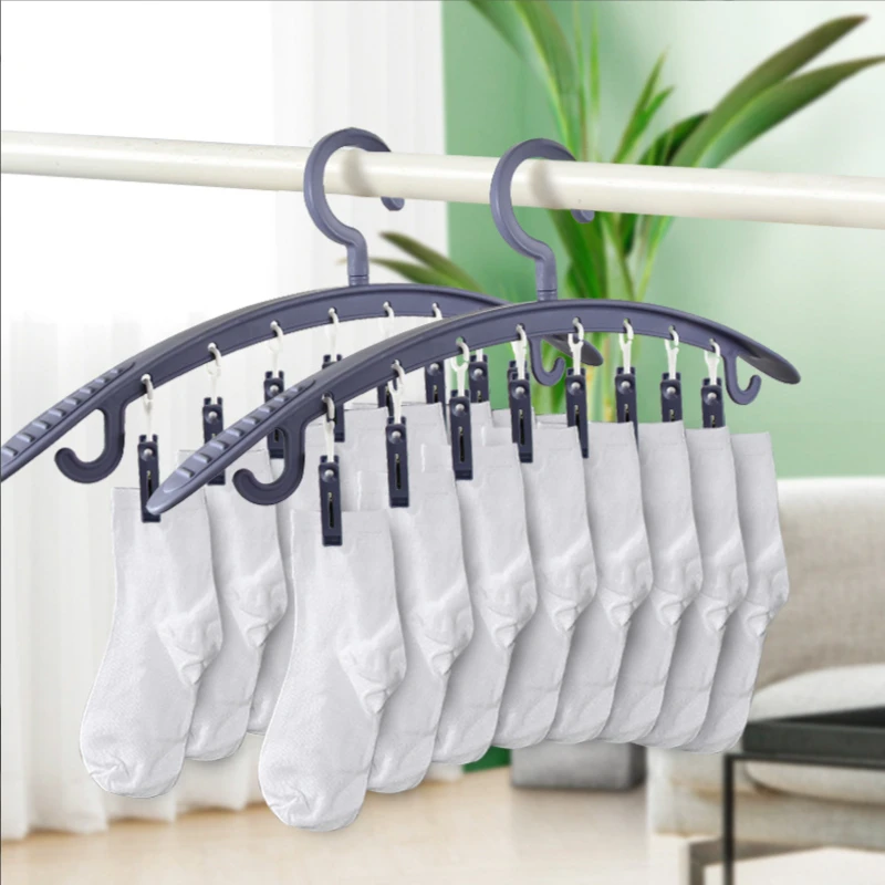 3PCS Multifunctional Windproof 8 Clip Hanger Plastic Underwear Drying Sock Clip Hanger Household Drying Rack Wardrobe Organizer
3PCS Multifunctional Windproof 8 Clip Hanger Plastic Underwear Drying Sock Clip Hanger Household Drying Rack Wardrobe Organizer
