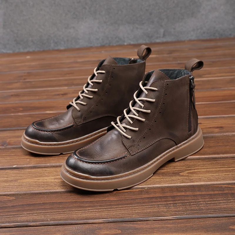 Yomior 2021 Fashion Autumn Winter Handmade Top Quality Men Casual Shoes Cow Leather Warm Plush Ankle Boots Zipper Desert Boots
Yomior 2021 Fashion Autumn Winter Handmade Top Quality Men Casual Shoes Cow Leather Warm Plush Ankle Boots Zipper Desert Boots