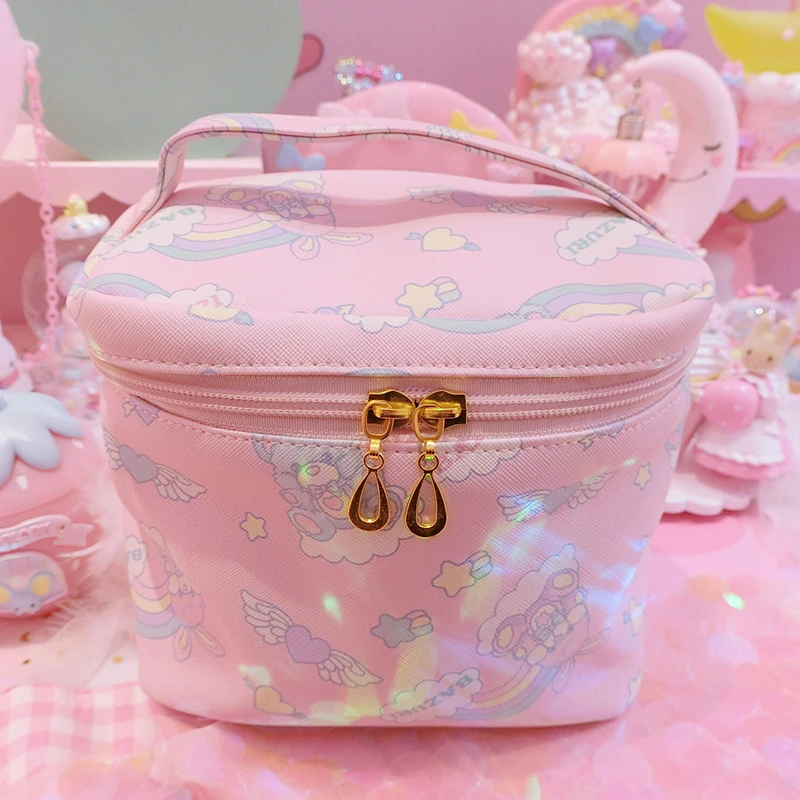 1pc cartoon Japan pink bear multi-function handbag cosmetic bags for travel outgoing girls gifts
1pc cartoon Japan pink bear multi-function handbag cosmetic bags for travel outgoing girls gifts