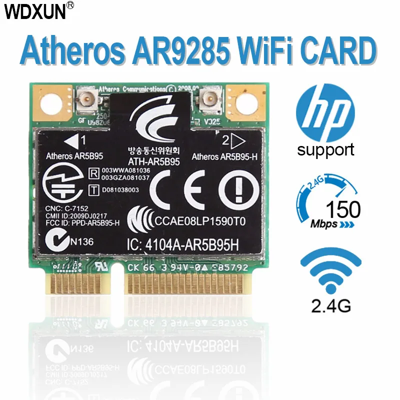 Сетевая карта Atheros AR5B95 AR9285 802.11b/g/n Wi-Fi адаптер беспроводной половинный мини PCI-E